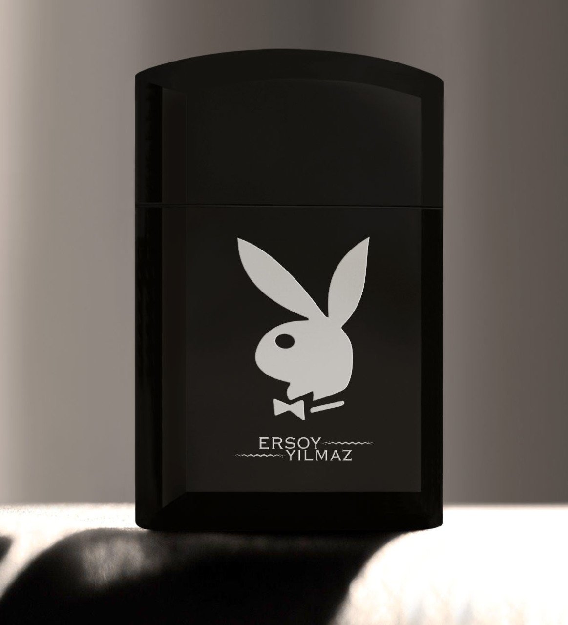 Kişiye Özel Playboy Siyah Metal Çakmak - 1