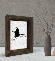 BK Gift Atatürk Tasarımlı Dekoratif Doğal Masif Ahşap Çerçeve 15x20cm-47