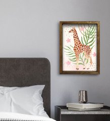 BK Gift Otel Odası Konseptli Doğal Masif Ahşap Çerçeveli Tablo 45x65cm-58