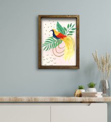 BK Gift Otel Odası Konseptli Doğal Masif Ahşap Çerçeveli Tablo 45x65cm-59