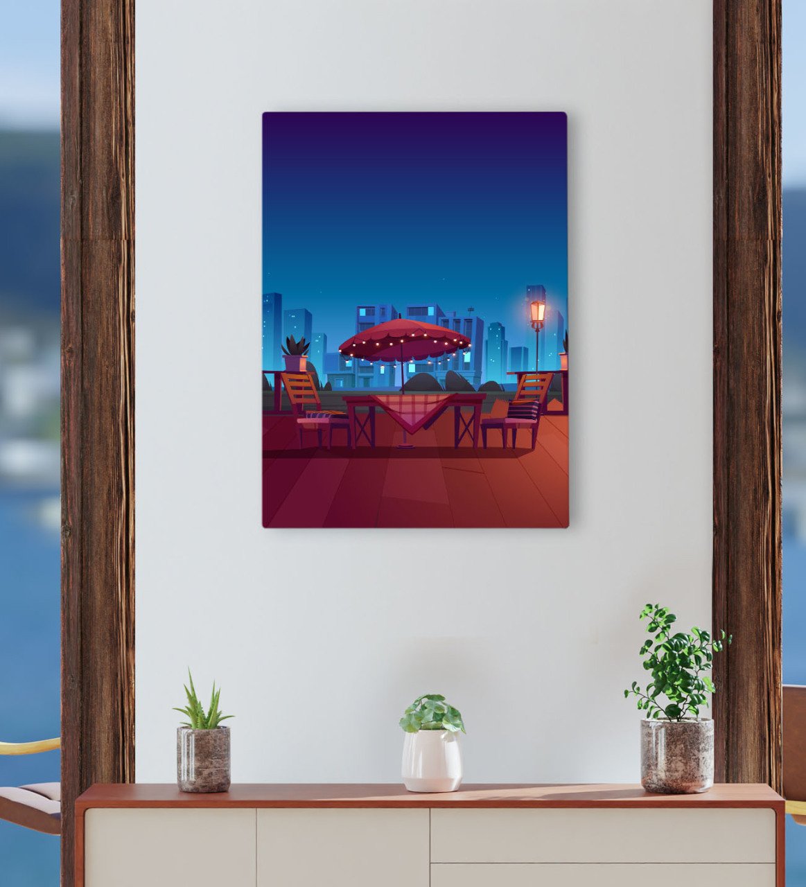 BK Gift Cafe & Bar & Restaurant Konseptli Kanvas Tablo 30x50cm-5