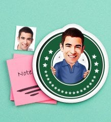 Kişiye Özel Bay Karikatürlü Ahşap Magnet-2