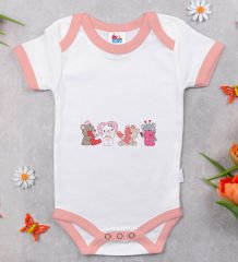BK Kids Love Tasarımlı Pembe Bebek Body Zıbın-2