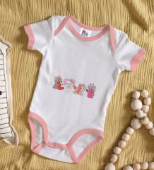 BK Kids Love Tasarımlı Pembe Bebek Body Zıbın-2