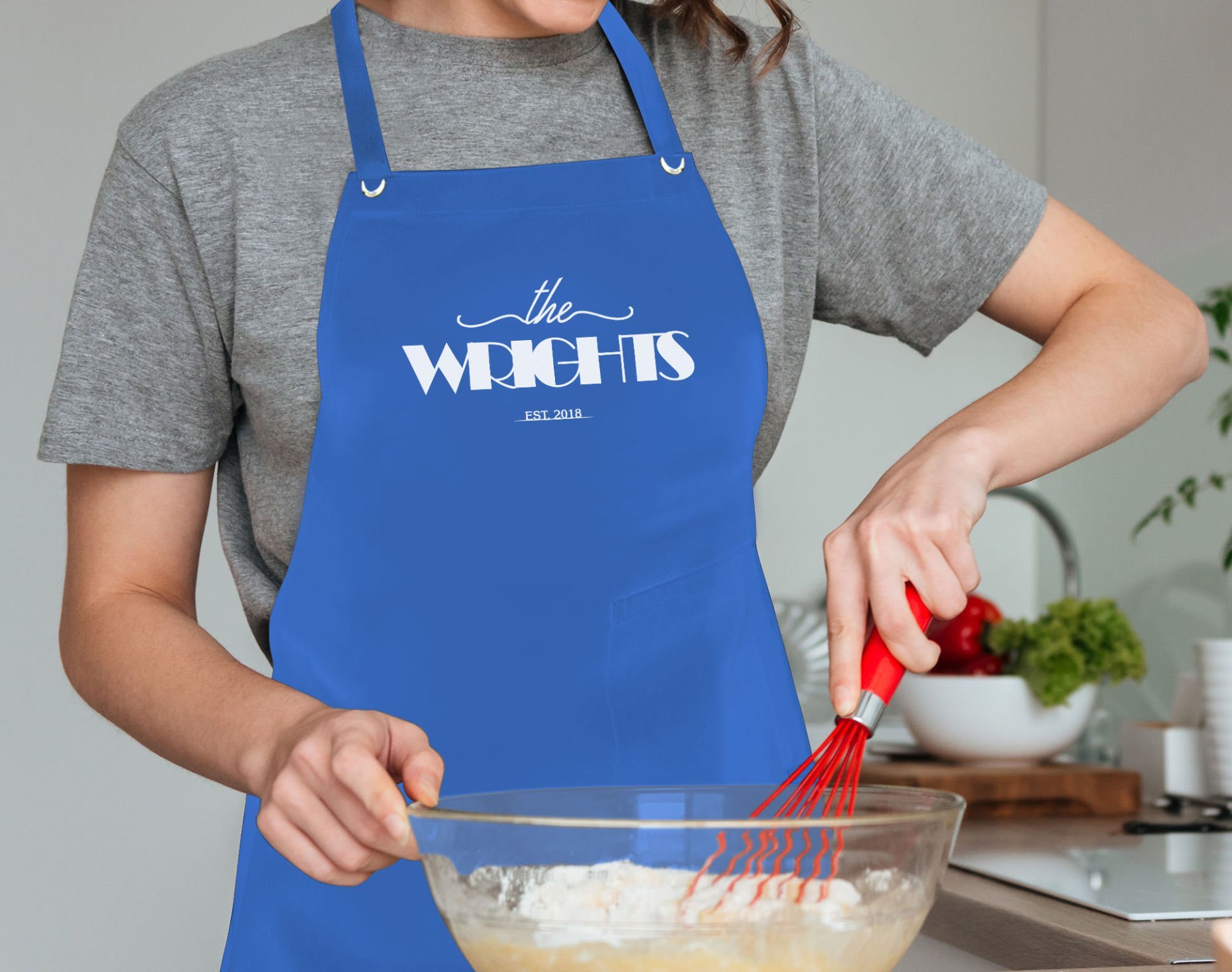 BK Gift Kişiye Özel İsimli Tarihli Profesyonel Mavi Mutfak Önlüğü, Aşçı Önlüğü, Şef Önlüğü, Arkadaşa Hediye-16