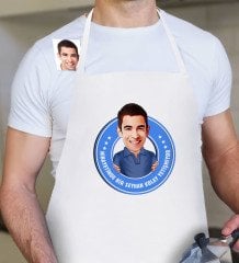 Kişiye Özel Kolay Yetişmiyor Karikatür Beyaz Erkek Mutfak Önlüğü - 2