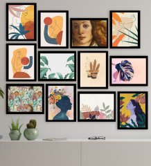 BK Gift 12 Parça Çerçeve Görünümlü Ahşap Tablo Seti (65x80cm)-2