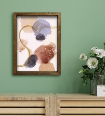 BK Gift Otel Odası Konseptli Doğal Masif Ahşap Çerçeveli Tablo 45x65cm-64