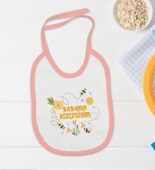 BK Kids Babamın Kızçesiyim Tasarımlı Pembe Bebek Body Zıbın ve Mama Önlüğü Hediye Seti-1