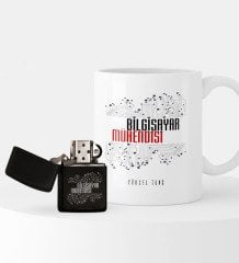 Kişiye Özel Bilgisayar Mühendisi Temalı Çakmak ve Kupa Seti - 2