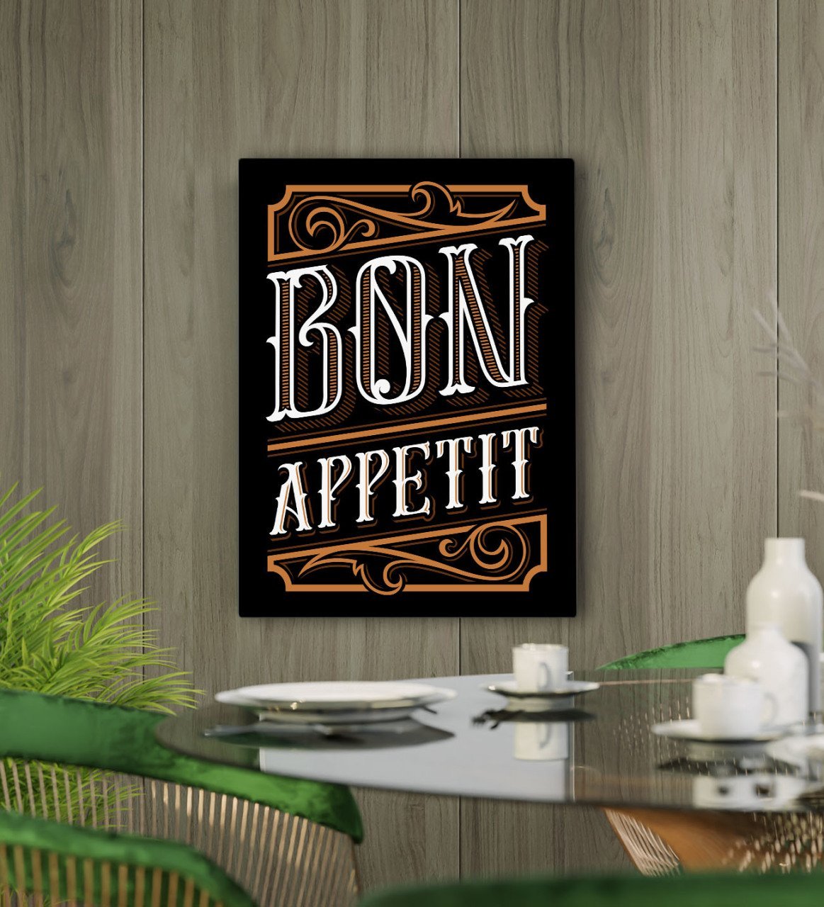 BK Gift Cafe & Bar & Restaurant Konseptli Kanvas Tablo 50x70cm-7