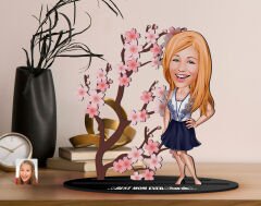 BK Gift Kişiye Özel Anneler Günü Karikatürlü 3D Ahşap Biblo, Anneler Günü Biblo, Ahşap Biblo, Anneye Hediye, Ev Dekoru-1