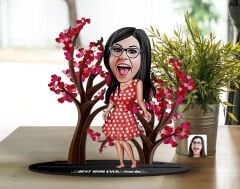 BK Gift Kişiye Özel Anneler Günü Karikatürlü 3D Ahşap Biblo, Anneler Günü Biblo, Ahşap Biblo, Anneye Hediye, Ev Dekoru-2
