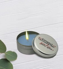 BK Gift Kimseyi Tanımadım Ben Tasarımlı Silver Metal Kutuda Kokulu Mum-3, Ev Hediyesi, Arkadaşa Hediye, Kokulu Mum