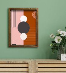 BK Gift Otel Odası Konseptli Doğal Masif Ahşap Çerçeveli Tablo 45x65cm-68