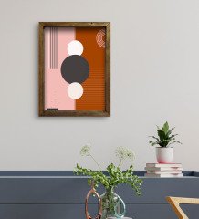 BK Gift Otel Odası Konseptli Doğal Masif Ahşap Çerçeveli Tablo 45x65cm-68