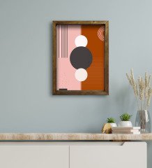 BK Gift Otel Odası Konseptli Doğal Masif Ahşap Çerçeveli Tablo 45x65cm-68