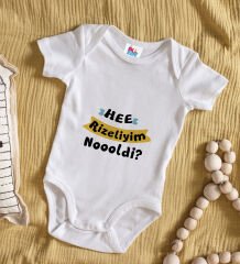 BK Kids Rizeliyim Tasarımlı Beyaz Bebek Body Zıbın-2