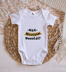 BK Kids Rizeliyim Tasarımlı Beyaz Bebek Body Zıbın-2