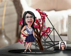 BK Gift Kişiye Özel Anneler Günü Karikatürlü 3D Ahşap Biblo, Anneler Günü Biblo, Ahşap Biblo, Anneye Hediye, Ev Dekoru-3