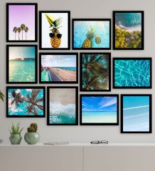 BK Gift 12 Parça Çerçeve Görünümlü Ahşap Tablo Seti (65x80cm)-10