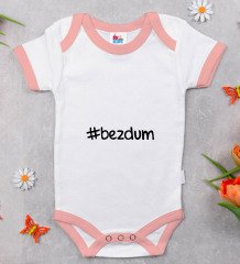 BK Kids Bezdum Tasarımlı Pembe Bebek Body Zıbın-1