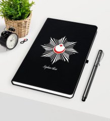 Kişiye Özel Polis Temalı Siyah Defter Kalem Seti - 1
