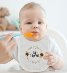 BK Kids Bee Brave Tasarımlı Bebek Body Zıbın ve Mama Önlüğü Hediye Seti - Model 2