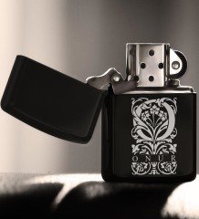 Kişiye Özel O Harfli Benzinli Siyah Metal Çakmak (Model 2)