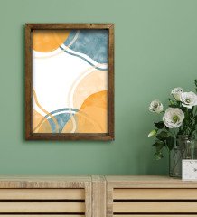 BK Gift Otel Odası Konseptli Doğal Masif Ahşap Çerçeveli Tablo 45x65cm-71