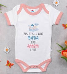 BK Kids Maşallah Tasarımlı Pembe Bebek Body Zıbın-1