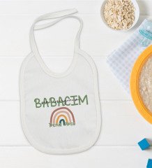 BK Kids Kişiye Özel Babalar Günü Tasarımlı Bebek Mama Önlüğü - Model 1