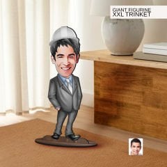 BK Gift Kişiye Özel Mühendis Karikatürlü Büyük Boy Ahşap Biblo-1 Arkadaşa Hediye , Sevgiliye Hediye, Kişiye Özel Biblolar