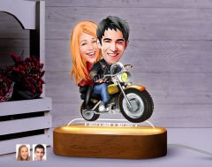 BK Gift Kişiye Özel Sevgili Karikatürlü Dekoratif 3D Biblo LED Işıklı Gece Lambası-15, Sevgiliye Hediye, Yıl Dönümü Hediyesi
