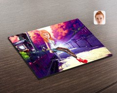 Kişiye Özel Kadın Karikatürlü Ahşap Puzzle-39