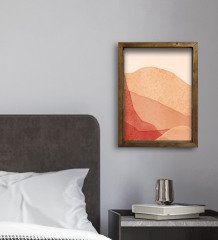 BK Gift Otel Odası Konseptli Doğal Masif Ahşap Çerçeveli Tablo 45x65cm-78