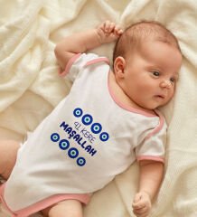 BK Kids Maşallah Tasarımlı Pembe Bebek Body Zıbın-2
