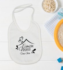 BK Kids Kişiye Özel Evimizin Neşesi Tasarımlı Bebek Body Zıbın ve Mama Önlüğü Hediye Seti - Model 1