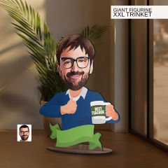 BK Gift Kişiye Özel Öğretmen Karikatürlü Büyük Boy Ahşap Biblo-4 Arkadaşa Hediye , Sevgiliye Hediye, Kişiye Özel Biblolar