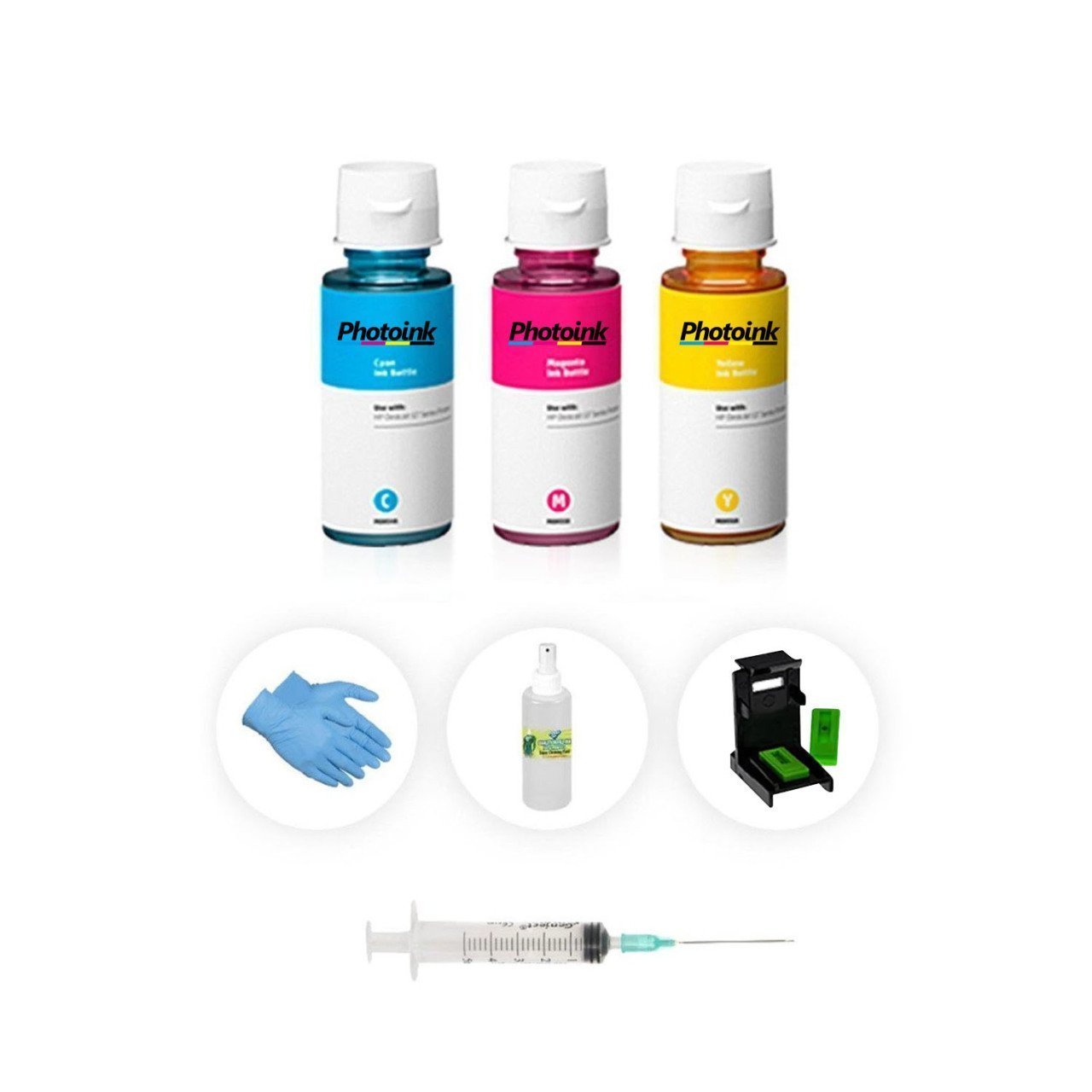 Hp k5400  Photoink PLUS renkli kartuş dolum seti