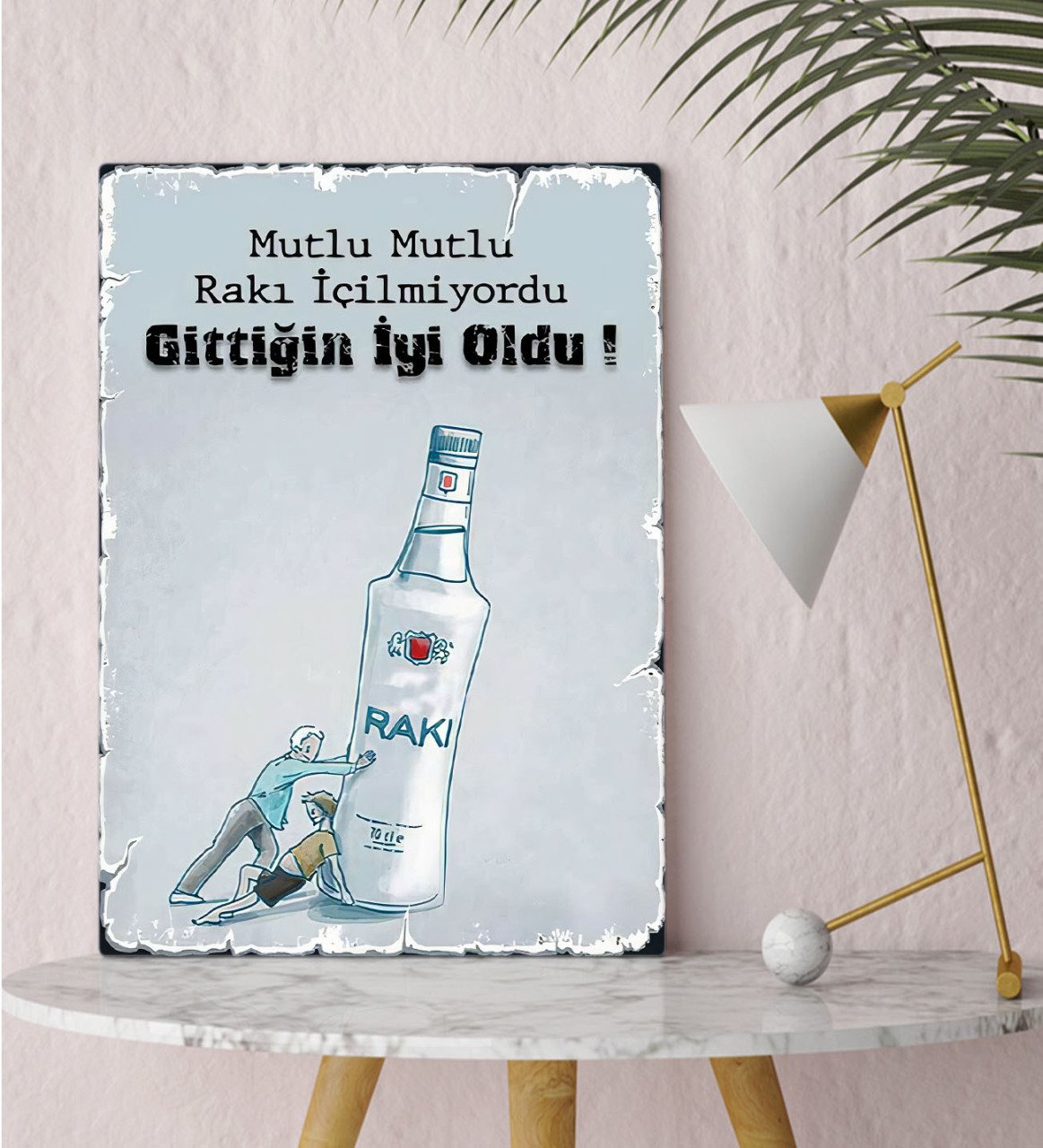 BK Gift Rakı Tasarımlı Kanvas Tablo 30x50cm-11