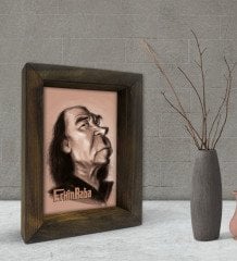 BK Gift Erkin Baba Tasarımlı Dekoratif Doğal Masif Ahşap Çerçeve 15x20cm-2