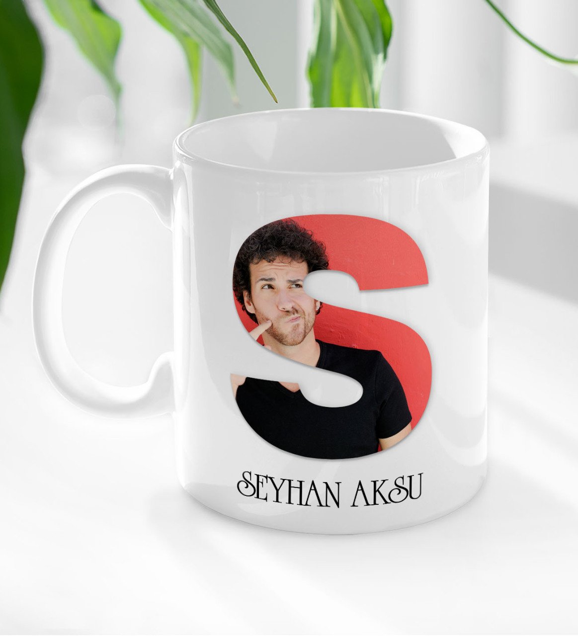 Kişiye Özel Harfli Fotoğraflı Beyaz Kupa Bardak-2