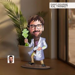 BK Gift Kişiye Özel Öğretmen Karikatürlü Büyük Boy Ahşap Biblo-9 Arkadaşa Hediye , Sevgiliye Hediye, Kişiye Özel Biblolar
