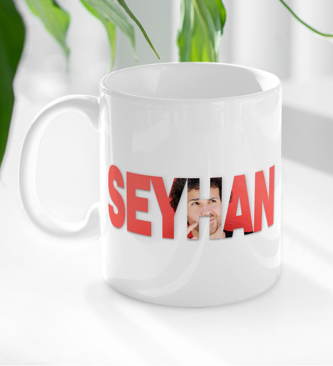 Kişiye Özel İsimli Fotoğraflı Beyaz Kupa Bardak-3