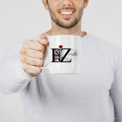 Kişiye Özel Biz Tasarımlı İsimli Fotoğraflı Beyaz Kupa Bardak - 1