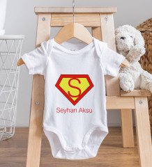 BK Kids Kişiye Özel Fotoğraflı Bebek Yastık ve Bebek Body Zıbın Hediye Seti - Model 47