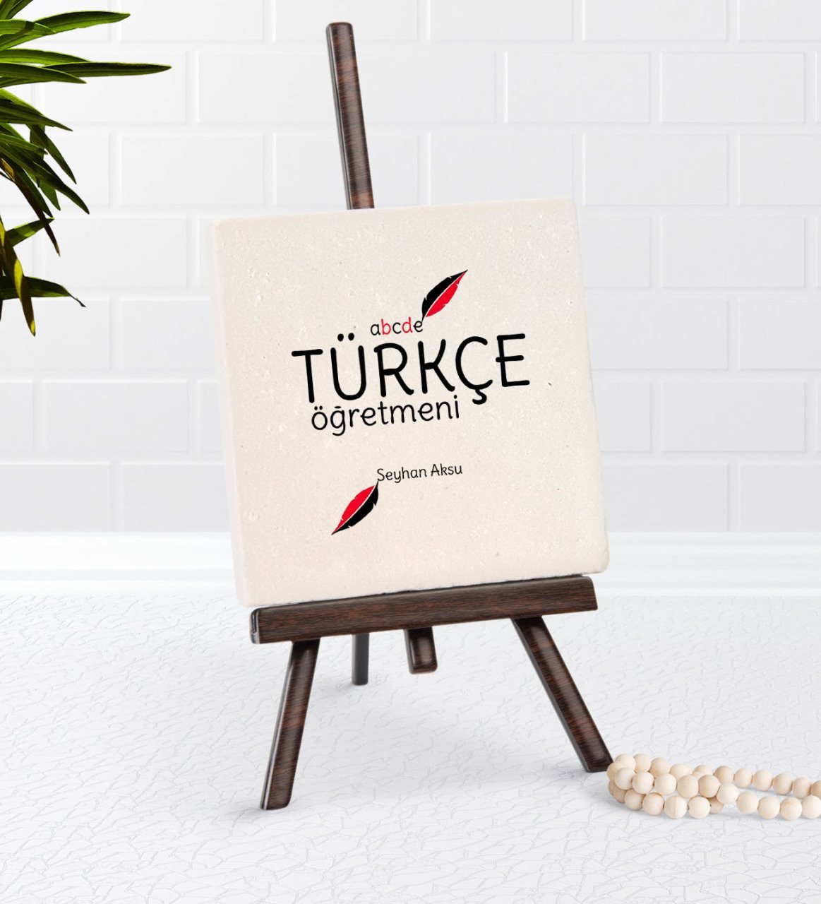 Kişiye Özel Türkçe Öğretmeni Şovaleli Doğal Taş-2