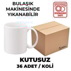 Kutusuz 1 Koli Sublimasyon Porselen EKONOMİK Beyaz Kupa (36 adet)