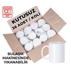 Kutusuz 1 Koli Sublimasyon Porselen EKONOMİK Beyaz Kupa (36 adet)